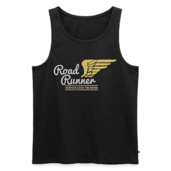 Biker Bild - Männer Premium Bio Tank Top - Schwarz - Vorne - Michal (187cm)