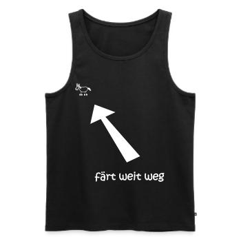 far away, dyes, funny horse T-shirt - Men's Premium Organic Tank Top - black - Front - Michal (187cm)