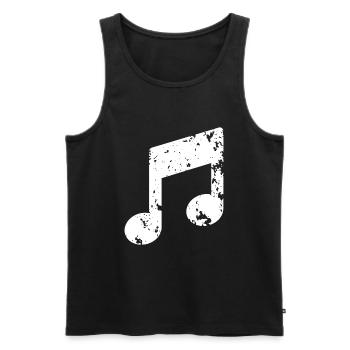 Musik Note - Männer Premium Bio Tank Top - Schwarz - Vorne - AI Model Male 178 light (178cm)