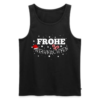 Joyeux noel - Débardeur bio Premium Homme - noir - Devant - Michal (187cm)