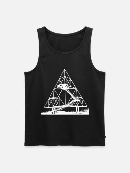 TETRAHEDRON WHITE - Men's Premium Organic Tank Top - black
