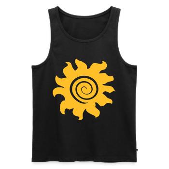 sonne - Männer Premium Bio Tank Top - Schwarz - Vorne - Michal (187cm)