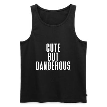 cute  - Männer Premium Bio Tank Top - Schwarz - Vorne - AI Model Male 178 light (178cm)