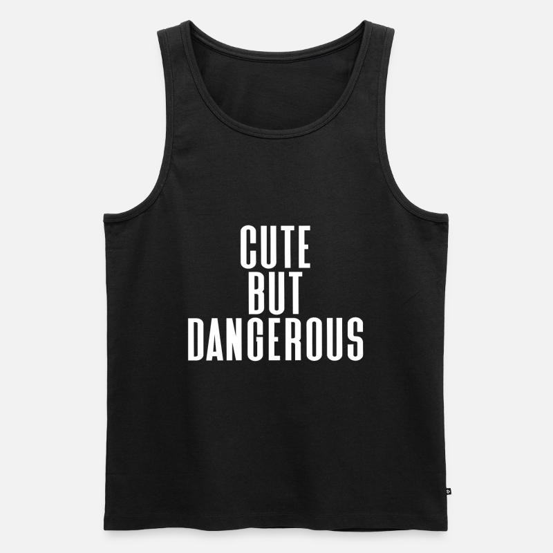 cute  - Männer Premium Bio Tank Top - Schwarz