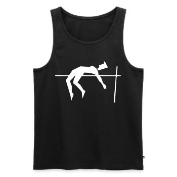 Hochsprung - Männer Premium Bio Tank Top - Schwarz - Vorne - Michal (187cm)