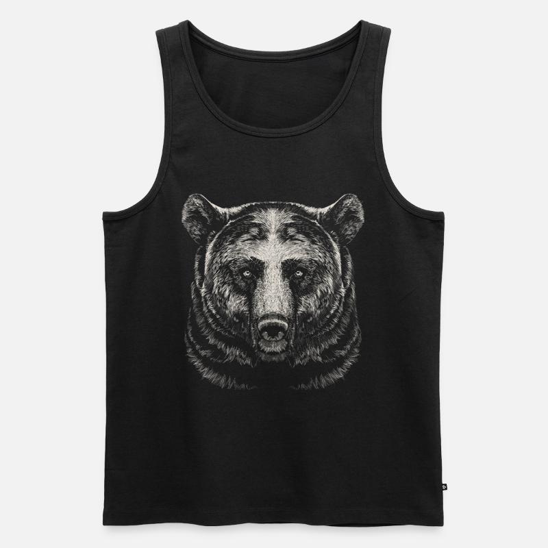 Bär - Männer Premium Bio Tank Top - Schwarz