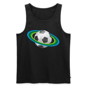 Le football, le soccer, - Débardeur bio Premium Homme - noir - Devant - Michal (187cm)