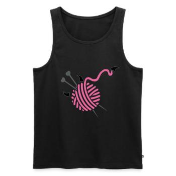 Knit - Men's Premium Organic Tank Top - black - Front - AI Model Male 178 light (178cm)