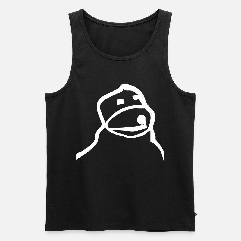 Flat Eric - Männer Premium Bio Tank Top - Schwarz