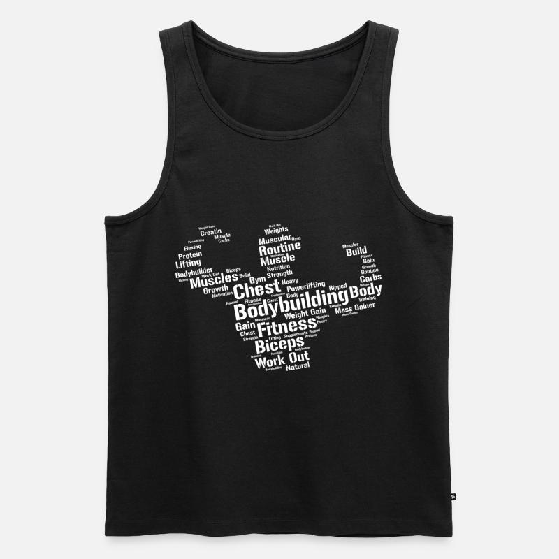 Bodybuilder - Männer Premium Bio Tank Top - Schwarz