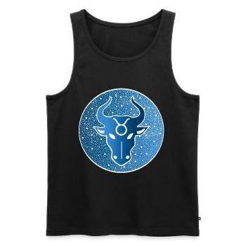 Sternzeichen: Stier - Männer Premium Bio Tank Top - Schwarz - Vorne - Michal (187cm)