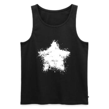 Étoile blanche - Débardeur bio Premium Homme - noir - Devant - Michal (187cm)