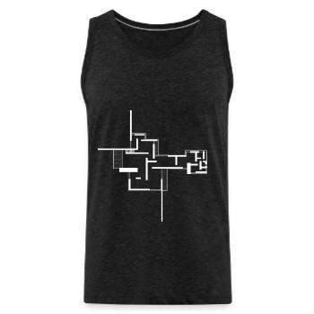architecture - Débardeur bio Premium Homme - charbon - Devant - Alexander (188cm)