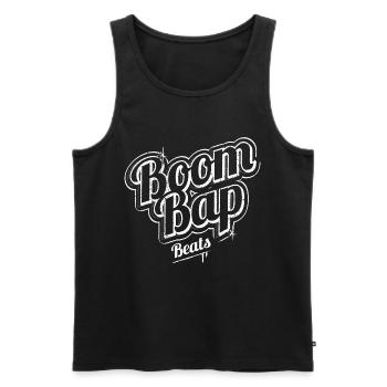 Boom Bap | Hip Hop / Rap / 808 / Oldschool - Männer Premium Bio Tank Top - Schwarz - Vorne - AI Model Male 178 light (178cm)