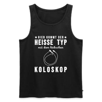 Médecin chaud type Koloskop drôles de connes cadeaux - Débardeur bio Premium Homme - noir - Devant - AI Model Male 178 light (178cm)