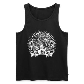 Zurich - Zurich - Men's Premium Organic Tank Top - black - Front - Michal (187cm)