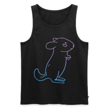 Chinchilla animal - Men's Premium Organic Tank Top - black - Front - Michal (187cm)
