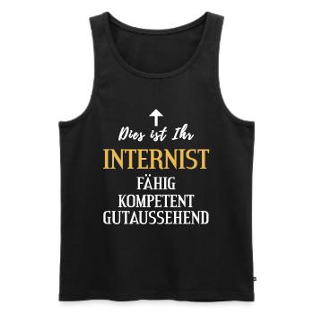 Aerzte Internist Innere Medizin lustig Geschenk - Männer Premium Bio Tank Top - Schwarz - Vorne - Michal (187cm)