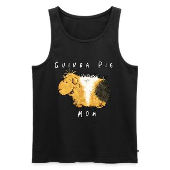Guinea Pig Mom I Guinea Pig Mama Comic - Men's Premium Organic Tank Top - black - Front - Michal (187cm)