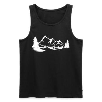 Montagnes - Montagnes - Débardeur bio Premium Homme - noir - Devant - Michal (187cm)