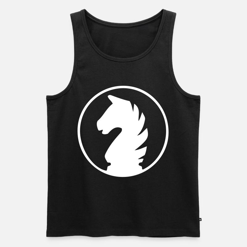 Schach - Pferd - Männer Premium Bio Tank Top - Schwarz
