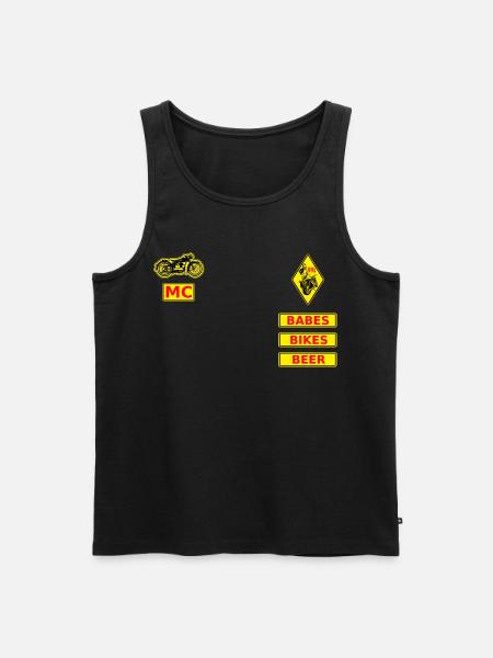 Conception de logo de club de motards vintage - Débardeur bio Premium Homme - noir