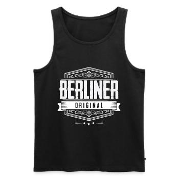 Berliner Original - Berlin - Men's Premium Organic Tank Top - black - Front - AI Model Male 178 light (178cm)
