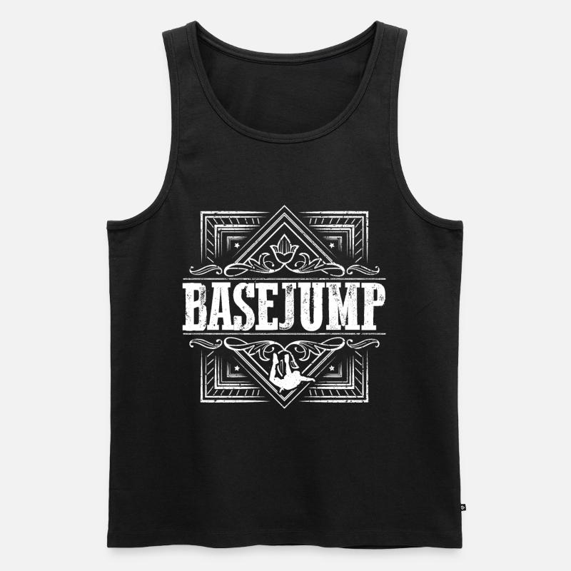 Basejump - Base Jump - Base jumping - Débardeur bio Premium Homme - noir