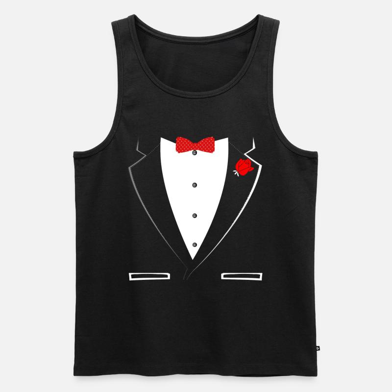Smoking Gentleman Style - Männer Premium Bio Tank Top - Schwarz