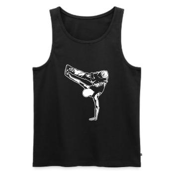 Breakdancer - Männer Premium Bio Tank Top - Schwarz - Vorne - AI Model Male 178 light (178cm)