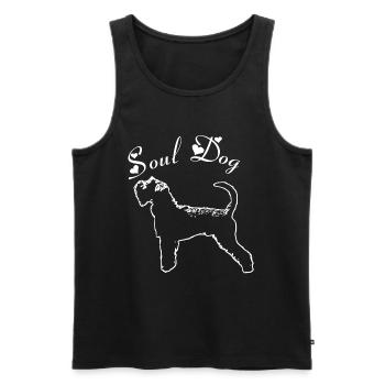 Schnauzer Soul dog - Débardeur bio Premium Homme - noir - Devant - Michal (187cm)