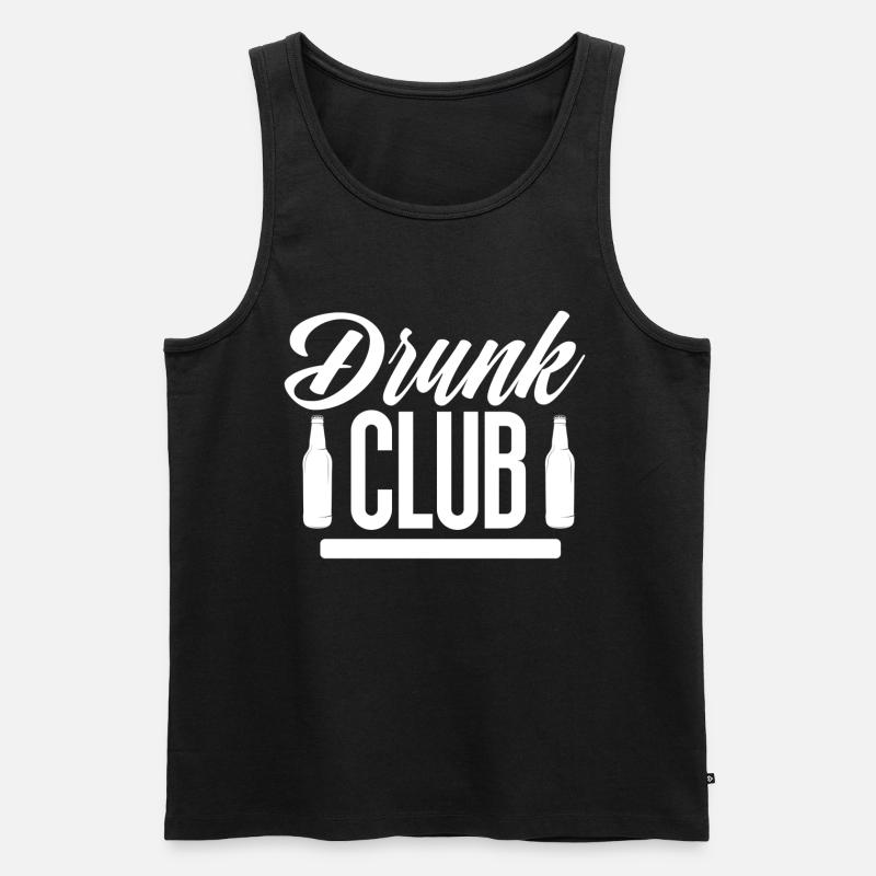 Drunk Club - Männer Premium Bio Tank Top - Schwarz