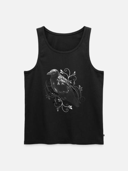 Der Rabe Edgar Allan Poe - Männer Premium Bio Tank Top - Schwarz