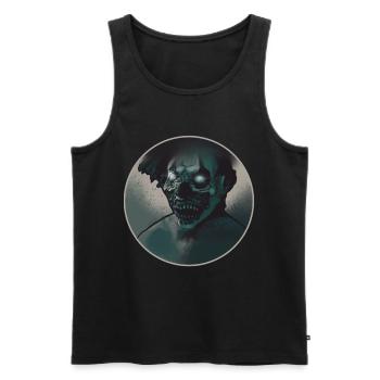 Clown d'horreur - Débardeur bio Premium Homme - noir - Devant - AI Model Male 178 light (178cm)