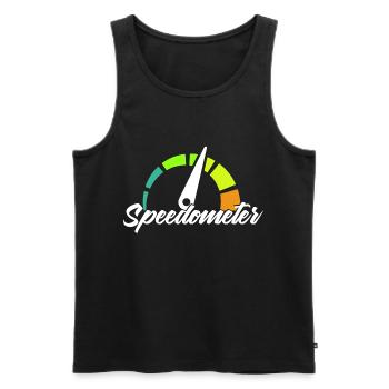 Speedometer - Männer Premium Bio Tank Top - Schwarz - Vorne - AI Model Male 178 light (178cm)