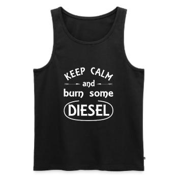 Diesel et moteurs - Débardeur bio Premium Homme - noir - Devant - AI Model Male 178 light (178cm)