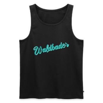 Waldbader Wald Waldbaden Bäume Natur Geschenk - Männer Premium Bio Tank Top - Schwarz - Vorne - AI Model Male 178 light (178cm)