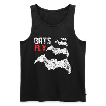 Bats Fly - Bat - Bat - Design - Men's Premium Organic Tank Top - black - Front - AI Model Male 178 light (178cm)