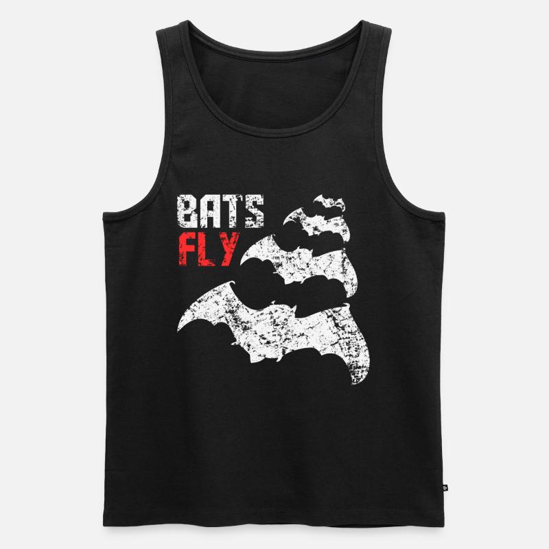 Bats Fly - Männer Premium Bio Tank Top - Schwarz