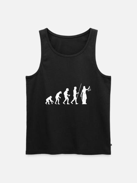Lawyer Jurist Law Justitia Evolution - Men's Premium Organic Tank Top - black