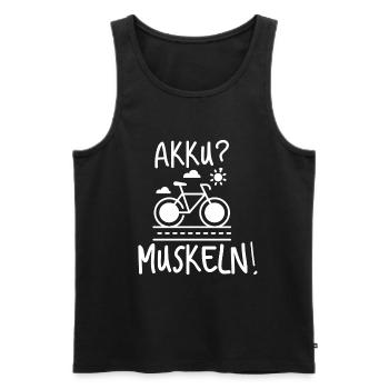 Vélo cycliste E Bike - Débardeur bio Premium Homme - noir - Devant - Michal (187cm)