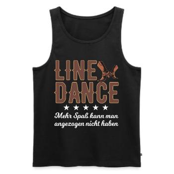 Linedance Spaß - Männer Premium Bio Tank Top - Schwarz - Vorne - Michal (187cm)