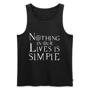 NOTHING, GIFT - Men's Premium Organic Tank Top - black - Front - AI Model Male 178 light (178cm)