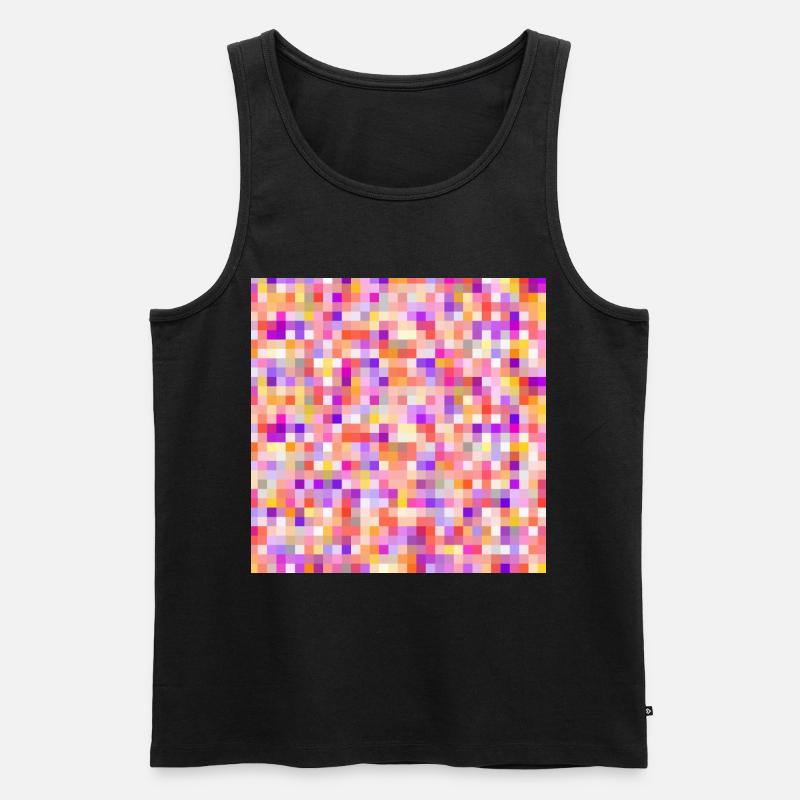 bunte Buttons farbige Buttons farbige Pins - Männer Premium Bio Tank Top - Schwarz