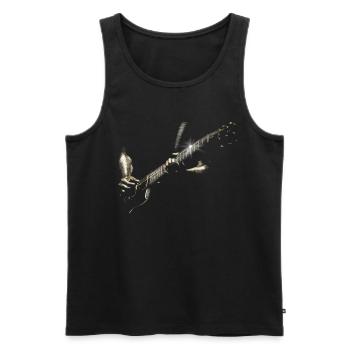 Guitarist - Men's Premium Organic Tank Top - black - Front - AI Model Male 178 light (178cm)