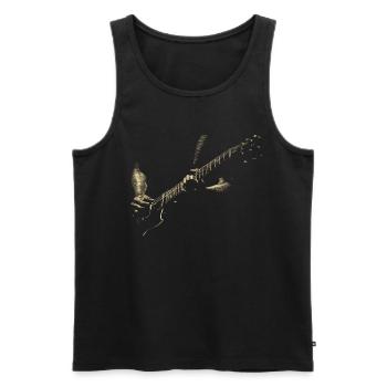 Guitarist - Men's Premium Organic Tank Top - black - Front - AI Model Male 178 light (178cm)