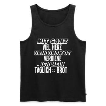 Altenpfleger Pflegefachkraft - Männer Premium Bio Tank Top - Schwarz - Vorne - AI Model Male 178 light (178cm)