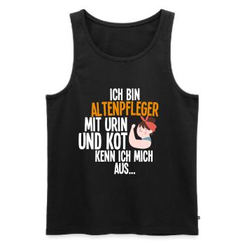 Altenpfleger - Männer Premium Bio Tank Top - Schwarz - Vorne - AI Model Male 178 light (178cm)
