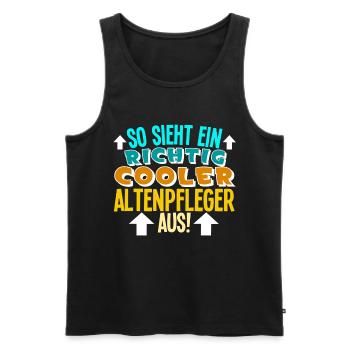 Altenpfleger - Männer Premium Bio Tank Top - Schwarz - Vorne - AI Model Male 178 light (178cm)