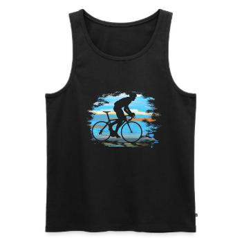 Racer - Men's Premium Organic Tank Top - black - Front - AI Model Male 178 light (178cm)